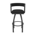 thumbnail image 5 of 861 Artemis 30" Swivel Bar Stool with Pewter Finish and Black Vinyl Seat and Back, 5 of 5
