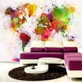 thumbnail image 1 of Tiptophomedecor World Map Wallpaper Wall Mural - World In Inks, 1 of 3