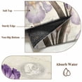 thumbnail image 6 of Purple Iris Area Rugs 8'x10', Washable Small Throw Rugs for Living Room Patio, Spring Vintage Butterfly Leaves Flowers Beige Indoor Outdoor Rug Non-Slip Low Pile Carpet Runner Reversible Floor Mats, 6 of 8