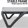 thumbnail image 3 of CQSXDA 2-Piece Modern Outdoor Lounge Chair Set, Adjustable 5 Position Chaise Lounges with Rust-Free Aluminum Frame for Terraces and Swimming Pools, Gray, 3 of 5