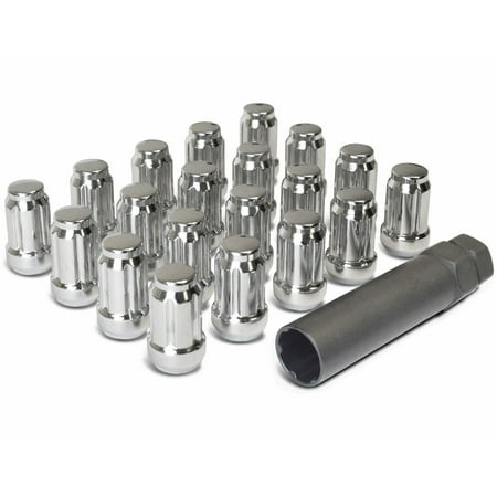 Wheelguard 98 0394 Acorn Spline Lug Nut 12 20 Thread Chrome Plating Pack Of 20 Key