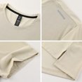 thumbnail image 6 of USNSM Men's Solid Color Short Sleeve UPF 50+ T-Shirt Quick Dry Rash Guard Athletic Running Swim Top Tee Performance Water Shirts Beige XL, 6 of 8