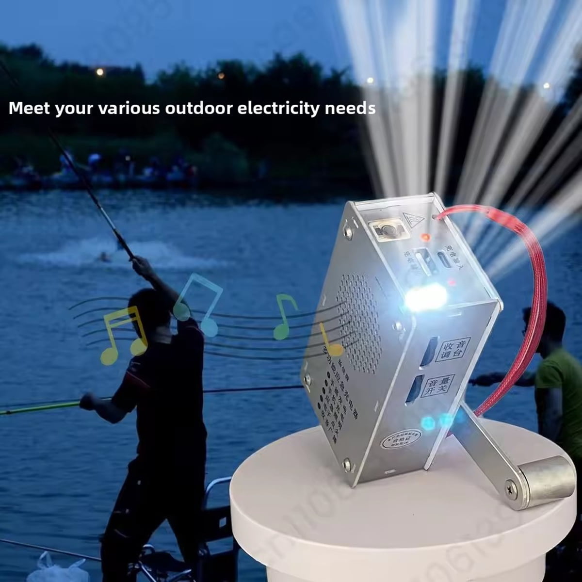 Hand Crank Generator 5 Volts  Phone Charger Portable Power Pack Outdoor Emergency Lighting Radio