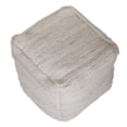 thumbnail image 3 of Parkland Collection Lina Transitional White Pouf, 3 of 4