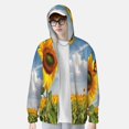 thumbnail image 2 of Vsdgher butterfly and sunflower Print Adult Hoodie Shirts Rash Guard for Men Women,Long Sleeve Sun Protection Fishing Shirts for Athletic Running Swim-Small, 2 of 7