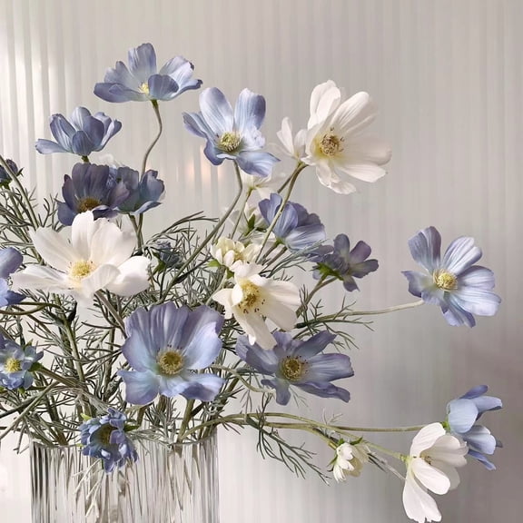 Waterweed Chrysanthemum Artificial Flower, Champagne Artificial Cosmos Flowers For Home Decor, Office Arrangements, Wedding Bouquets, Table Centerpieces - Faux Floral Display For