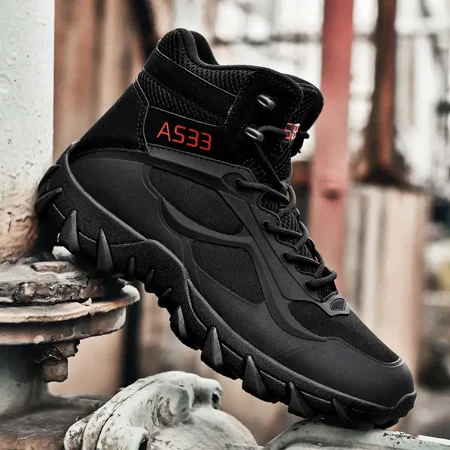 

Men‘s Snow Boots Waterproof Anti-skid Lined Comfortable Lace-up Hiking Shoes For Outdoor Adventure Winter