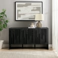 thumbnail image 4 of Walker Edison 55 Contemporary Vertical-Detailed 3-Door Sideboard, Black, 4 of 11