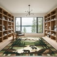 thumbnail image 2 of ODIKA 4'x6' Machine Washable Non-Slip Area Rug, Rustic Forest Green High Traffic Rug, Green, 1049742, 2 of 7