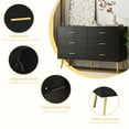 thumbnail image 4 of YouTrend 6 Drawer Black Double Dresser, Wood Adult Storage Cabinet with Metal Handles for Living Room,Bedroom, 4 of 10