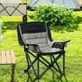 thumbnail image 2 of Kadyn Folding Cleaning Chair Portable Camping with Side Pockets, Cup Holders and Carry Bag, Chairs for Camping for Adults, Black and Gray, 2 of 6