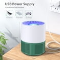 thumbnail image 2 of Lámpara antimosquitos eléctrica para interiores y exteriores, trampa para mosquitos eléctrica USB, matamoscas silencioso, eficaz (verde), 2 of 5