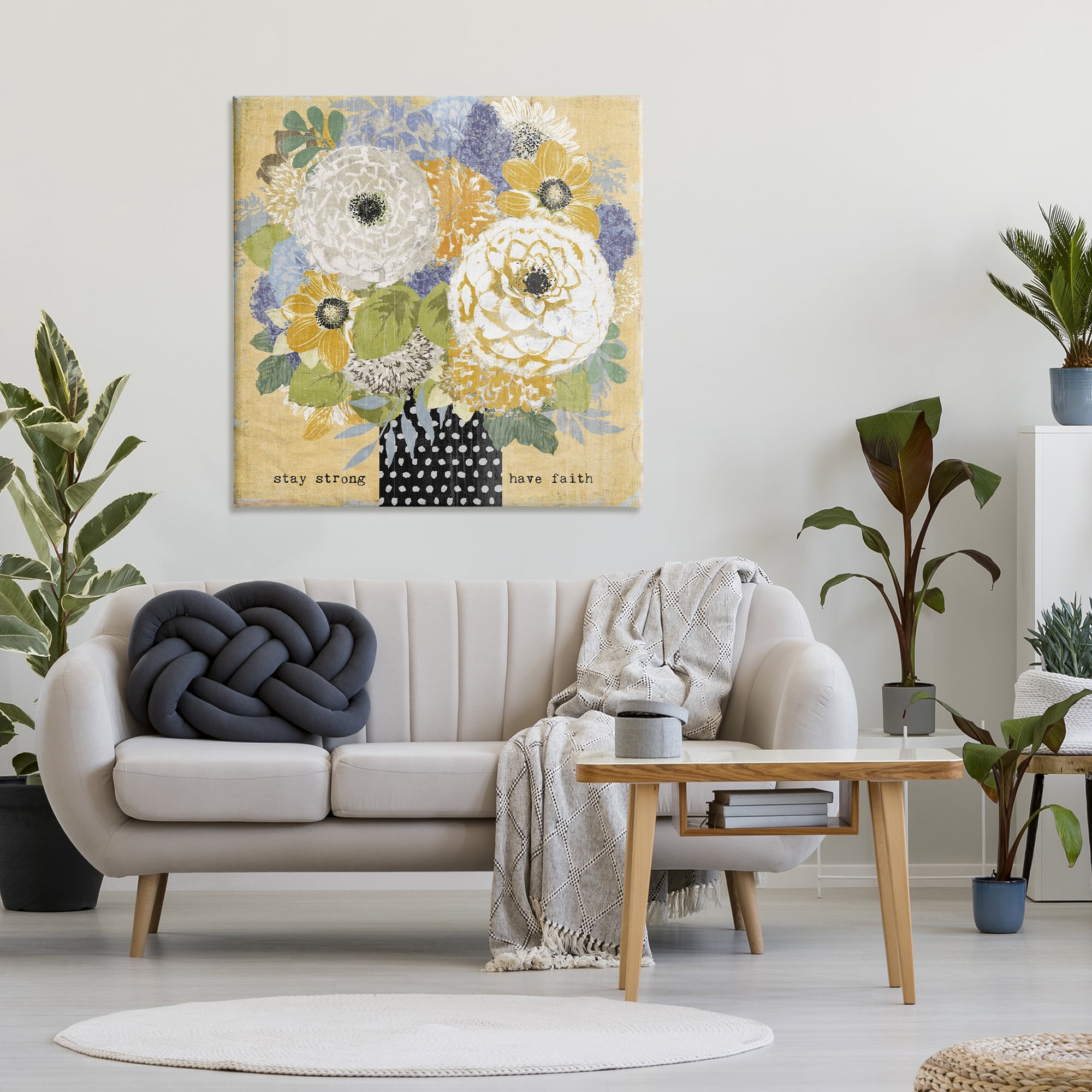 Stupell Industries Stay Strong Have Faith Canvas Wall Art, design by Suzanne Nicoll