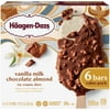 Haagen Dazs Vanilla Milk Chocolate Almond Frozen Ice Cream Bars, 6 Ct