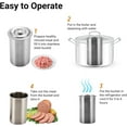 thumbnail image 5 of Press Ham Maker, Stainless Steel Meat Press for Making Homemade Deli Meat With Thermometer Ham Sandwich Meat Press Maker for Kitchen Homemade Bacon Meat Lunchmeat, 5 of 6
