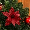 thumbnail image 4 of AuroraX Birthday Decorations Christmas Party Ornaments , Sequined Artificial Red Flowers , Girl Room Christmas Tree Car Office Decor, 4 of 6