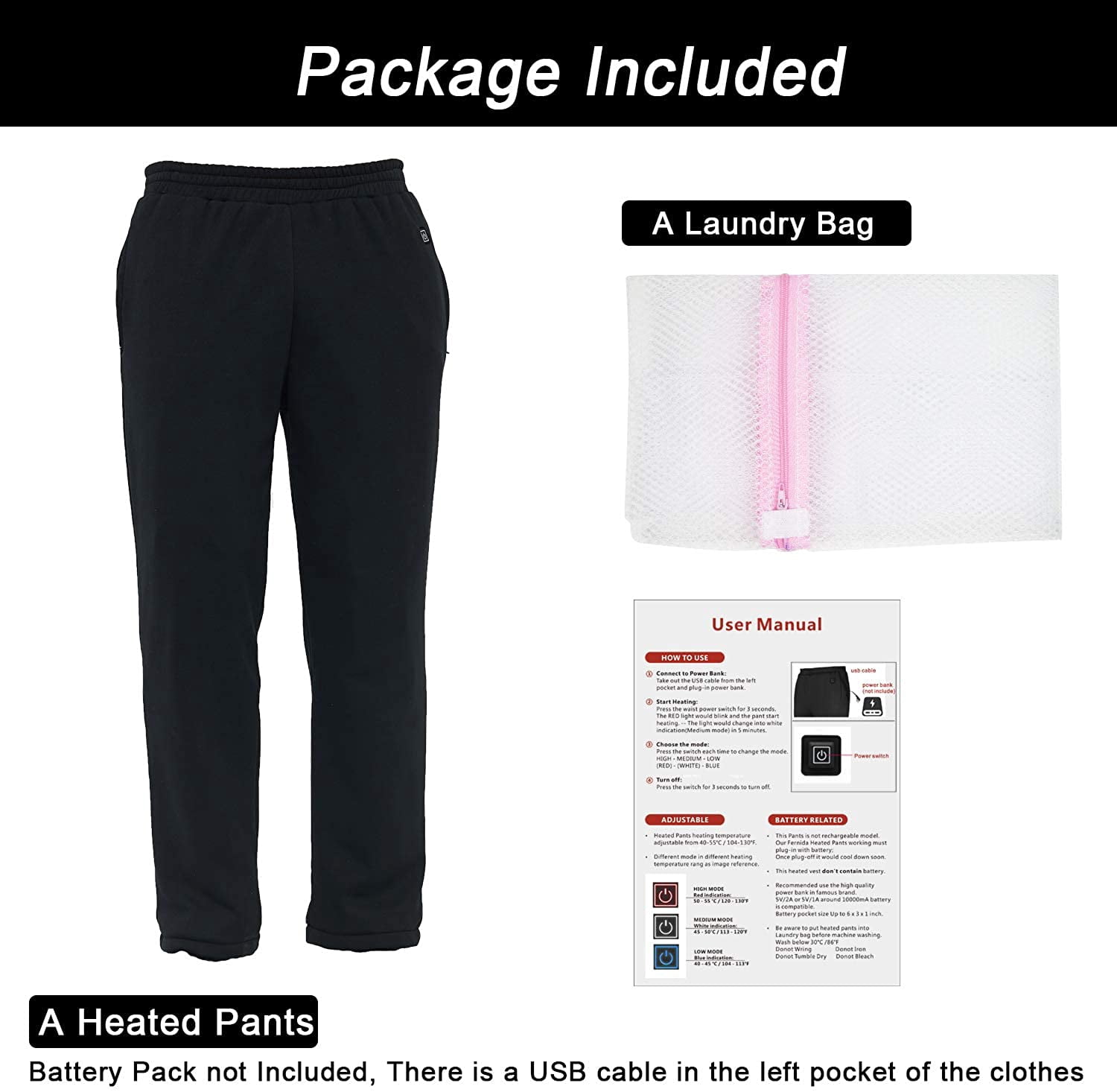 axGear FERNIDA Heated Pants for Men 