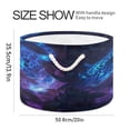 thumbnail image 2 of WOBOGO Glowing Blue Leopard Toy Storage Basket 20×14in Canvas Laundry Hamper for Living Room Kids Room Bathroom Organizer, 2 of 6
