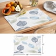 thumbnail image 6 of Sage Green Blue Leaves Placemats Set of 6 Retro Rustic Botanical Place Mats Indoor Wipeable Table Mats Washable Cloth Dining Table Placemats for Kitchen Holiday Party Home Decor 13x19 Inch, 6 of 9