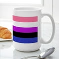 thumbnail image 6 of CafePress - Genderfluid Pride Flag Large Mug - 15 oz Ceramic Large White Novelty Mug, 6 of 6