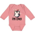 thumbnail image 3 of Inktastic Babys First Birthday Penguin 1 Year Old Girl Girls Long Sleeve Baby Bodysuit, 3 of 5