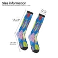 thumbnail image 2 of Vsdgher Colorful floral Knee Socks, High Socks Long Stretchy Sock Women Knee High Stocking, Long Socks for Women, 2 of 6
