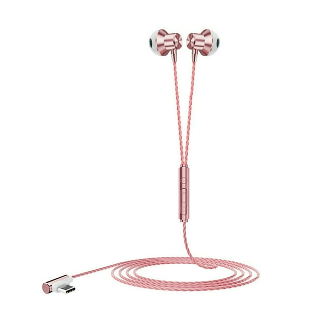 In-ear Wired Control Stereo Type-C Earphone Earbuds Sport Headset with Mic for Mobile Phone