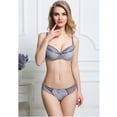 thumbnail image 2 of Conjunto de sujetador y ropa interior sexy a rayas con encaje y cierre ajustable, 2 of 4