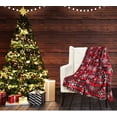 thumbnail image 3 of Serafina Home Decor Christmas Holiday Plaid Throw Blanket with Snowflakes: Soft Cozy Accent for Sofa Couch Chair Bed or Dorm, Red Green White (Snowflake Plaid), 3 of 4