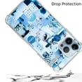thumbnail image 3 of Bule Collage Case Compatible with iPhone 14 Pro,Unique Art Design TPU Shock-proof Full Cover, 3 of 6