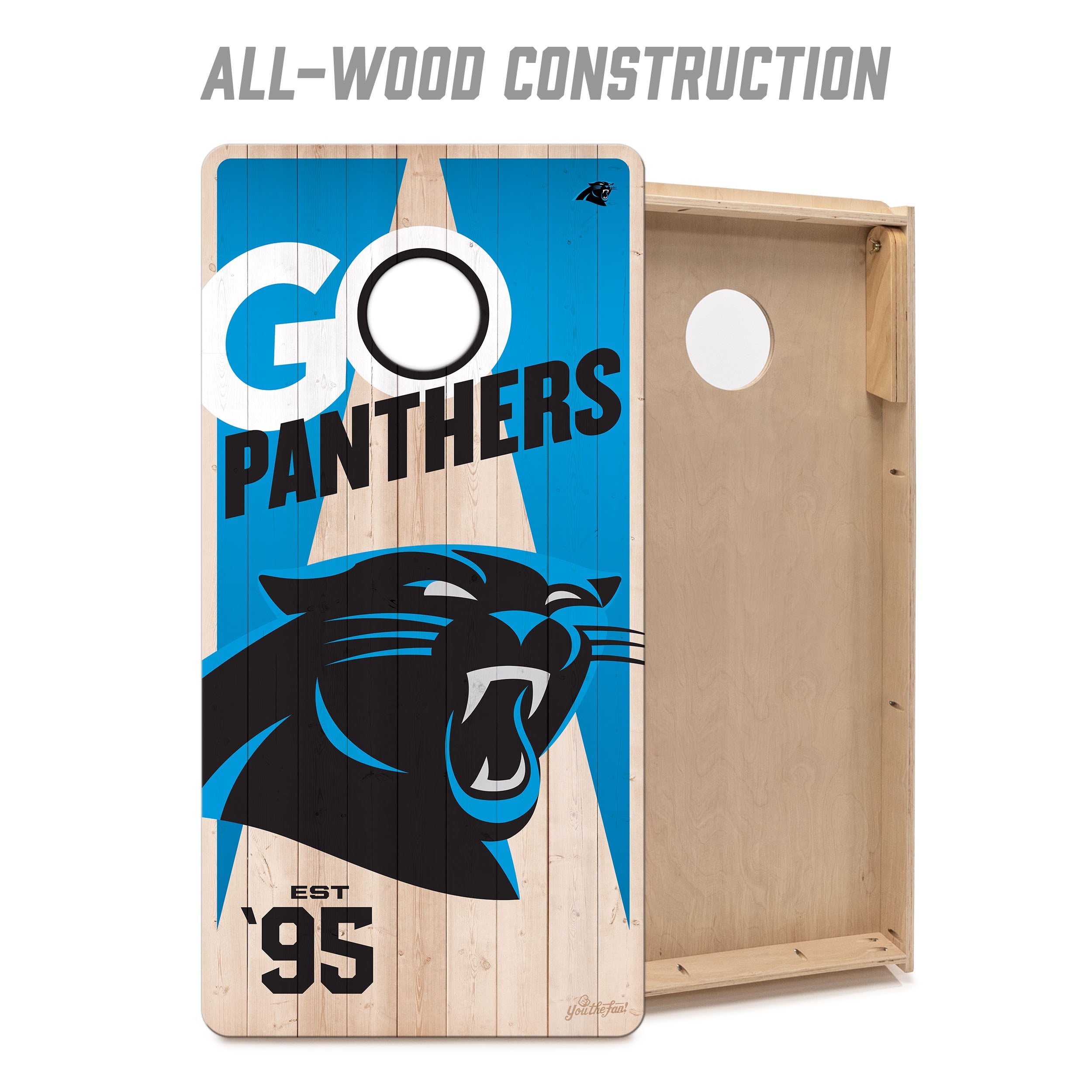 YouTheFan NFL Carolina Panthers 2' x 4' Cornhole Game