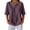 Purple, variant on Elbow Length Tops Women Dressy Waffle Knit Crew Neck T Shirts Trendy Summer Loose Cute Blouses Half Sleeve Basic Tees Wine L