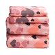 thumbnail image 1 of Juego De Sábanas Matrimoniales Estampado Corazones De Microfibra Belug,  Rosa, 1 of 5