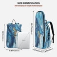 thumbnail image 3 of 2 Racquet Holder Tennis Backpack Tennis Racket Covers Gym Bags Blue Golden Fluid Marbled, 3 of 8