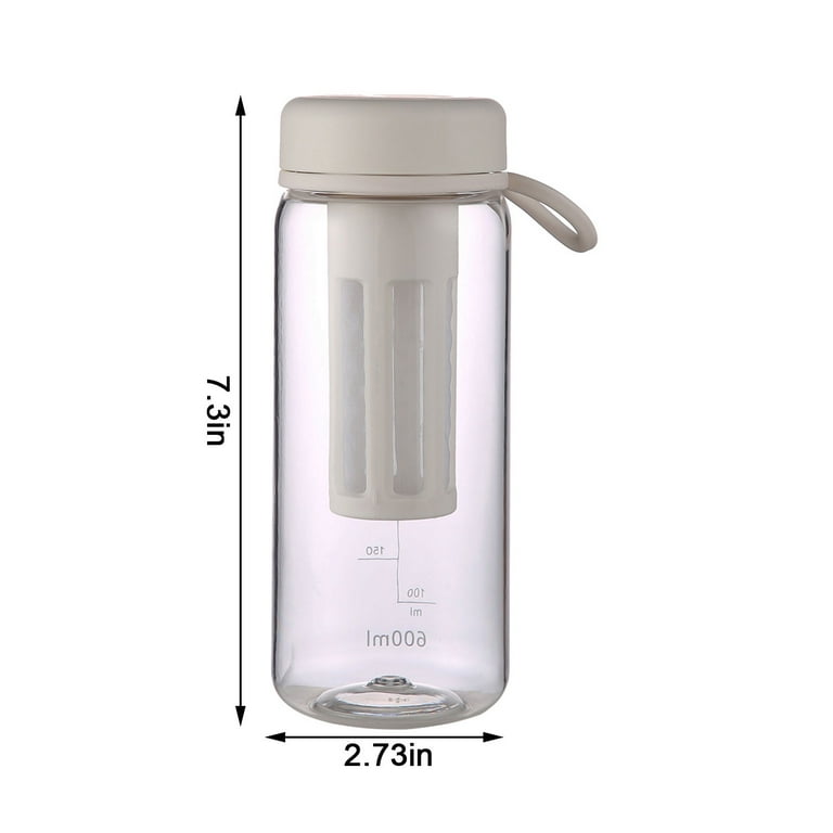 Tuphregyow Tea Tumbler With Infuser,Bpa Free Double Wall Glass Travel Tea  Mug With Stainless Steel Filter,,Leakproof Tea Bottle With Strainer for