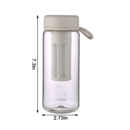 

Tuphregyow Tea Tumbler With Infuser Bpa Free Double Wall Glass Travel Tea Mug With Stainless Steel Filter Leakproof Tea Bottle With Strainer for Loose Leaf Tea And Fruit Water