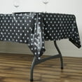 thumbnail image 2 of Efavormart 54" x 72" 10 Mil Thick Perky Polka Dots Waterproof Tablecloth PVC Rectangle Disposable Tablecloth - Black/White, 2 of 4