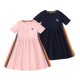 thumbnail image 3 of AJZIOJIRO Niños Vestido de verano de algodón para las niñas, falda de la princesa del partido del bebé 2-7Y, 3 of 9