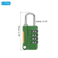 thumbnail image 2 of Uxcell 4 Digit Combination Lock Security Cable 1 Set Outdoor Padlock Lock Chain Green 6.5Ft, 2 of 7