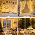 thumbnail image 3 of 300 LED Remote Control Christmas Curtain Lights, Plug in Fairy Curtain Lights Outdoor, Window Wall Hanging String Lights for Bedroom Backdrop Wedding Party Indoor Patio Xmas Decor, Warm White, 3 of 8