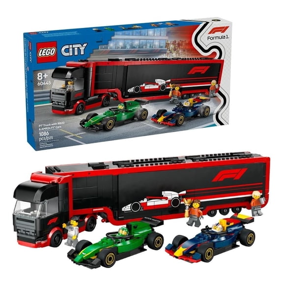 Set LEGO City Camión de F1 con Autos de F1 RB20 y AMR24 60445