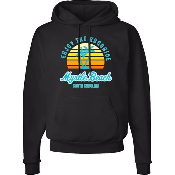 Inktastic Summer Enjoy the Sunshine Myrtle Beach South Carolina Blue Adult Hoodie Sweatshirt