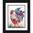 thumbnail image 1 of Kovacs, Anna Brigite 15x18 Black Ornate Wood Framed with Double Matting Museum Art Print Titled - Rooster Walking, 1 of 4