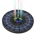 thumbnail image 1 of 6W Colorful Solar Fountain Pump With Rotatable Nozzle RGB Solar Water Pump With Battery Auto-Shut off 9 Inch Fountain for Bird Bath Garden Small Pond, 1 of 7