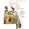 thumbnail image 2 of Sunflower Table Cloth, Vintage Summer Bee Botanical Farmhouse Waterproof Tablecloth for Rectangle Tables, Reusable Washable Fabric Table Cover for Restaurant Kitchen Dining Tables 54"x108", 2 of 6