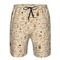 thumbnail image 3 of Goofa Coffee Time Printed Mens Swim Trunks Summer Quick Dry Short Beach Swimwear Bathing Suits-, 3 of 9