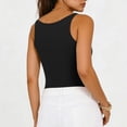 thumbnail image 6 of Aboser Womens Basic Camisole Y2k Clothes Ribbed Knit Sleeveless Undershirts Slim Fit V Neck Cami Shirts Going Out Tops Comfy Soft Layering Shirt, 6 of 7