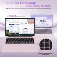 thumbnail image 6 of 17.3" FHD Gaming Laptop 64GB DDR5 RAM 2TB SSD AMD Ryzen 7 7735HS Processor (8 Cores, Beats i7-12650H) with AMD Radeon 680M Graphics 100W Type-C Wi-Fi 6E Backlit Keyboard Fingerprint RoseGold, 6 of 7