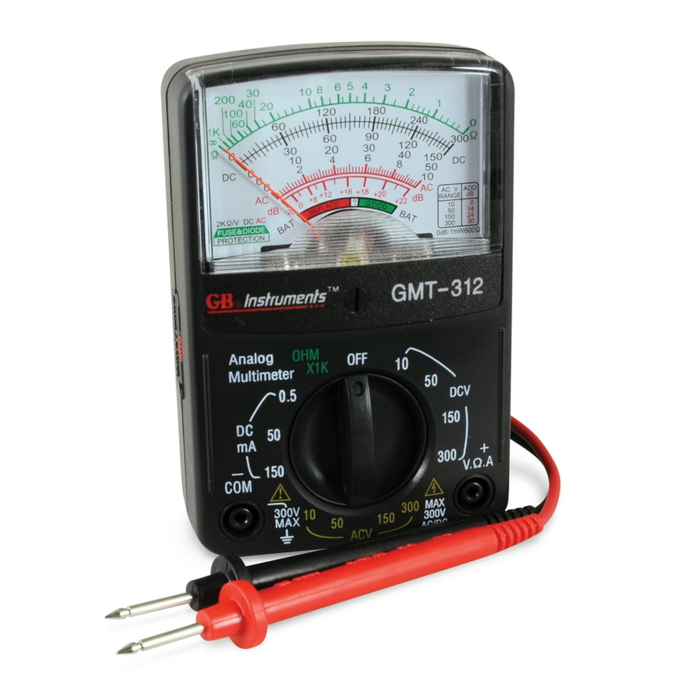Gardner Bender GMT312 Analog Multimeter, 5 Function, 12 Range, Tests