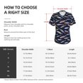 thumbnail image 4 of Honeii Sardine Print Women's Classic V-Neck T-Shirt,Womens Fashion Tops,Stylish Everyday Top for Women, Casual Summer Spring Outfits Clothes-Large, 4 of 5